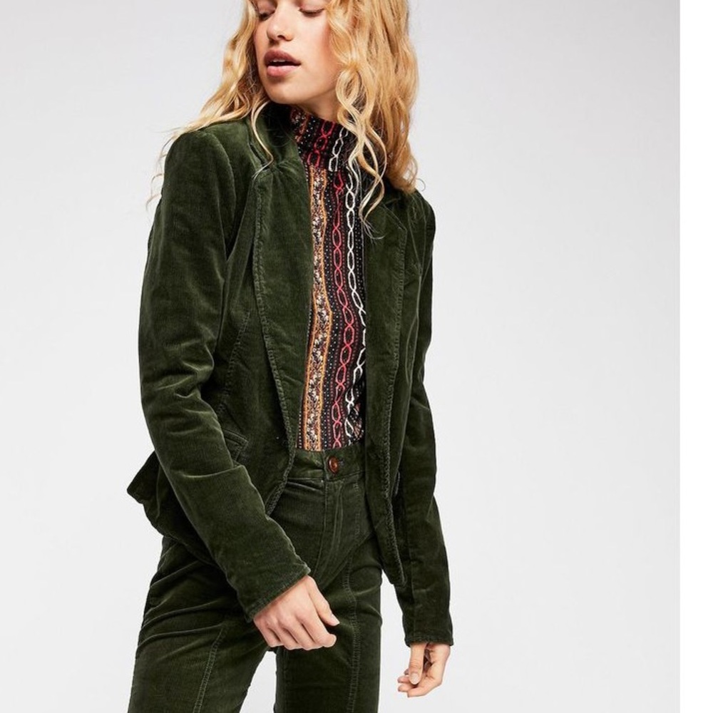Free People Byron Corduroy Blazer Jacket  V-Neck☘️